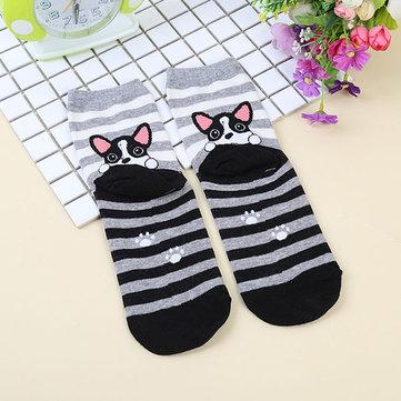 Chaussettes en coton à rayures