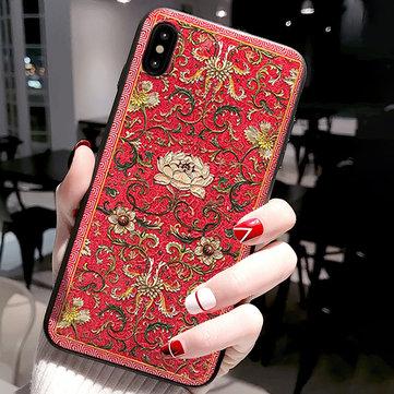 Étui de téléphone Vogue Chinese Palace Palace Emboss