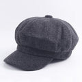 Casquette de béret octogonale vintage mens mens visière chapeau de peintre gavroche