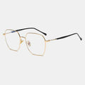 Grandes lunettes carrées en métal unisexe