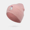 Bonnet en laine avec coeur brodé