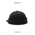 Mode Chapeau Simple Crâne Casquette Brimless Chapeaux Rétro À Poignets