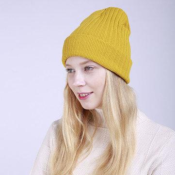 Bonnet uni à rayures et à rayures