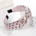 New Wave Point Bandeau Mesh Tiara Haut de gamme Boutique Perle Bandeau Simple Cross-Bimmed Cross Hair
