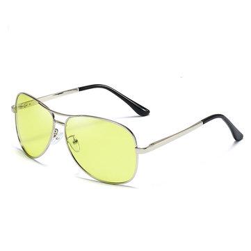 Lunettes de soleil anti-UV Lunettes de soleil polarisées rétro en métal