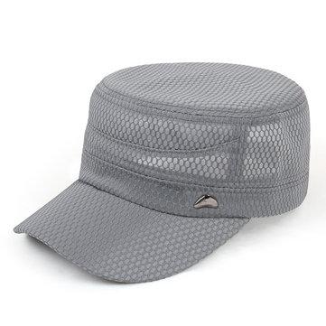 Chapeau plat ajustable en maille estivale