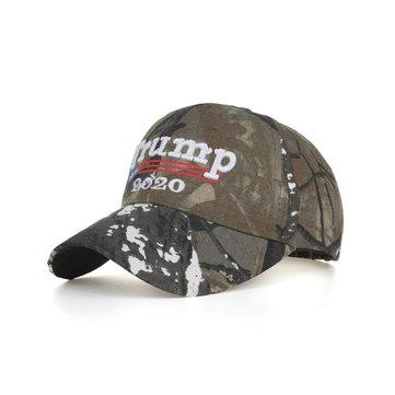 Lettre brodée drapeau américain camouflage casquette de baseball
