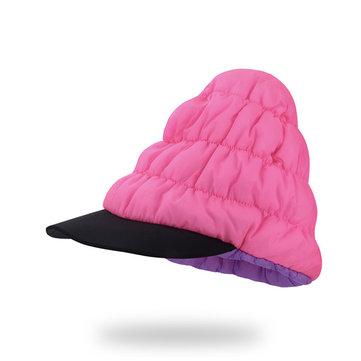 Women's warm windproof ski hat, double-sided