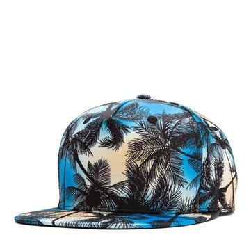 Chapeau plat de hip hop feuille de noix de coco vent tropical Baseball Ca