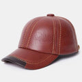 Casquette coupe-vent vintage en cuir véritable